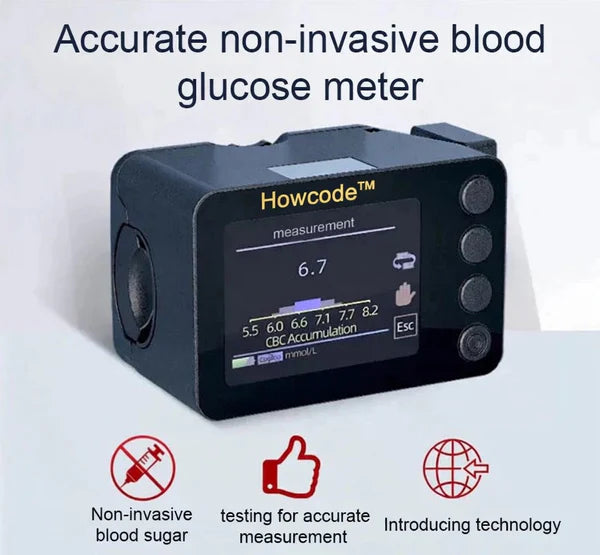Howcode™ Advanced Non-Invasive Glucose Monitor-99.9% Accuracy + Exclusive Gift ✅TGA Approved